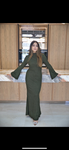 Textured dress (army green)